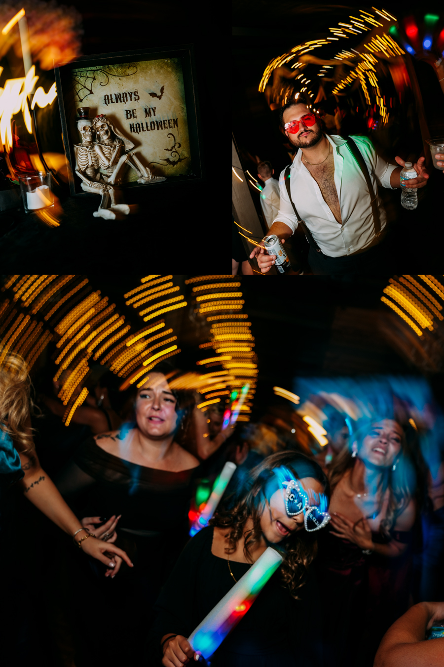 Guests having fun on the dance floor at Ever After Farms Ranch wedding reception